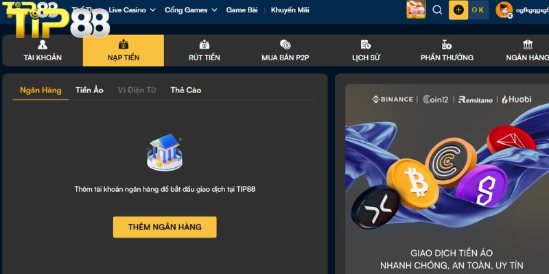 Nạp Tiền TIP88 – Hướng Dẫn Giao Dịch Chi Tiết Cho Tân Thủ Những điều cần chú ý khi nạp tiền TIP88
